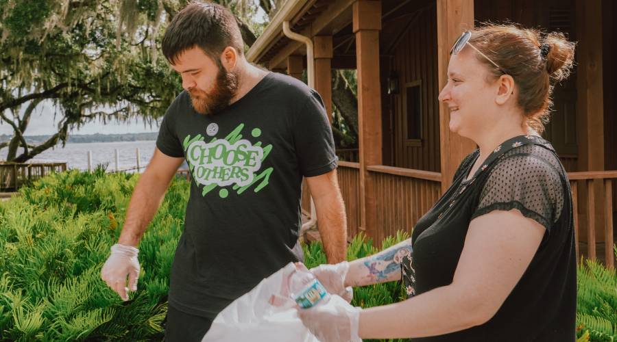 Story Church lake cleanup