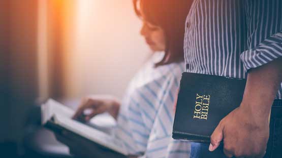 Women reading Bible