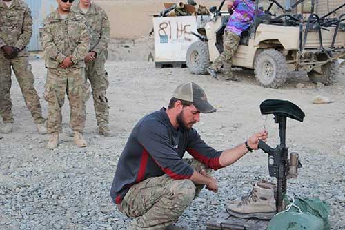 Soldier kneeling