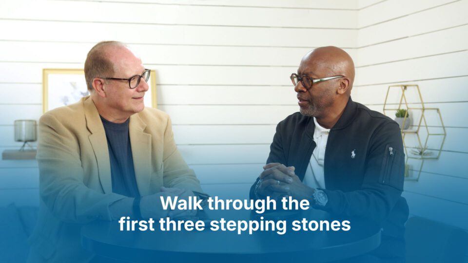 Walk through the first three stepping stones
