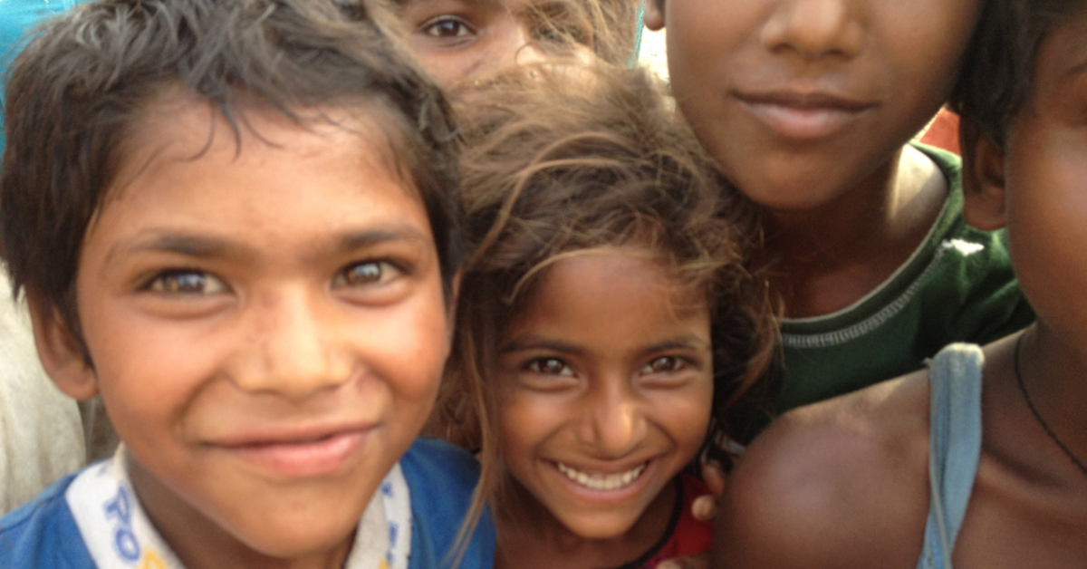 Children from India slum.